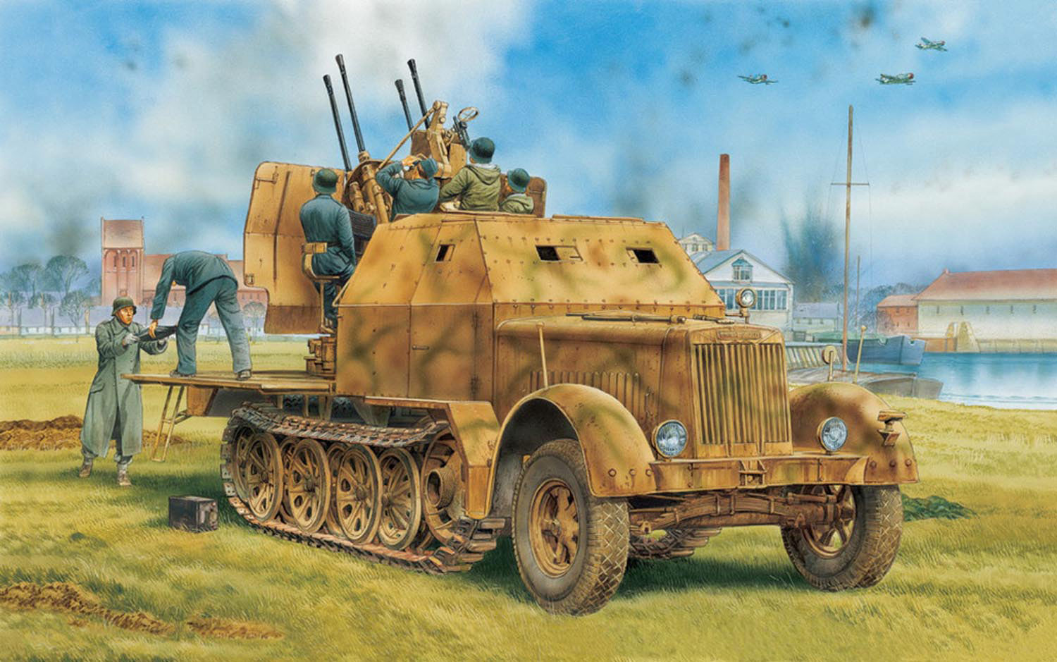 ɥ饴 1/35 WW.II ɥķ Sd.Kfz.7/1 8tϡեȥå 2cm 4Ϣ Flak 38жˤ