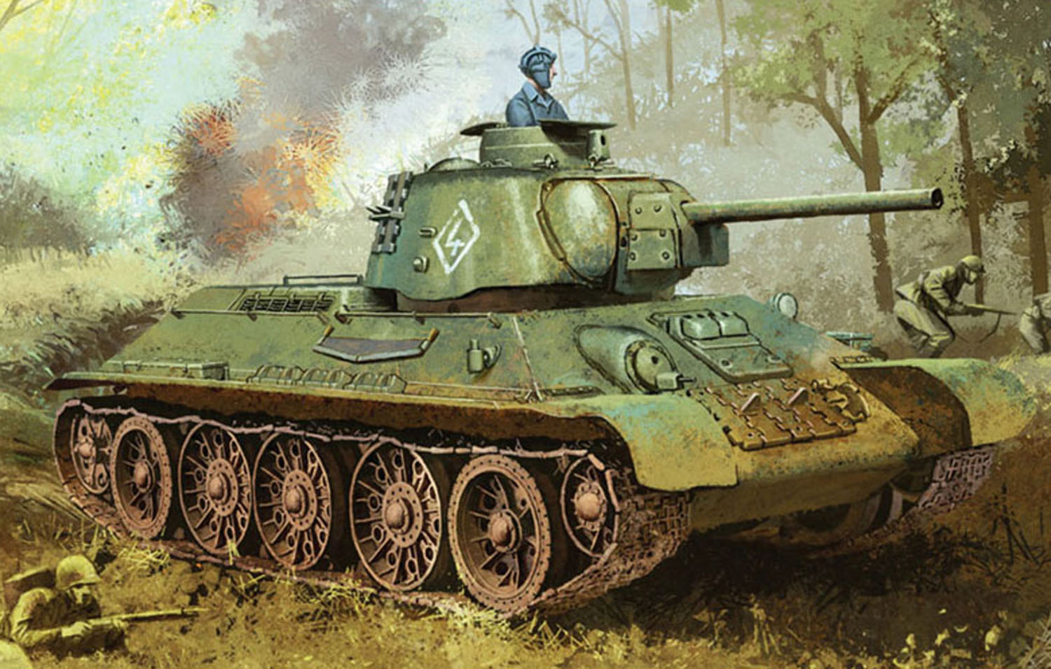 ɥ饴 1/35 WW.II ӥȷ T-34/76 1943ǯ եˤ w/Ĺ塼ݥ - ɥĤ