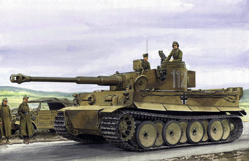 ドラゴン 1/35 WW.II ドイツ軍 ティーガーI 極初期生産型 ドイツアフリカ軍団 第501重戦車大隊 ＆ 第7戦車連隊 - ウインドウを閉じる