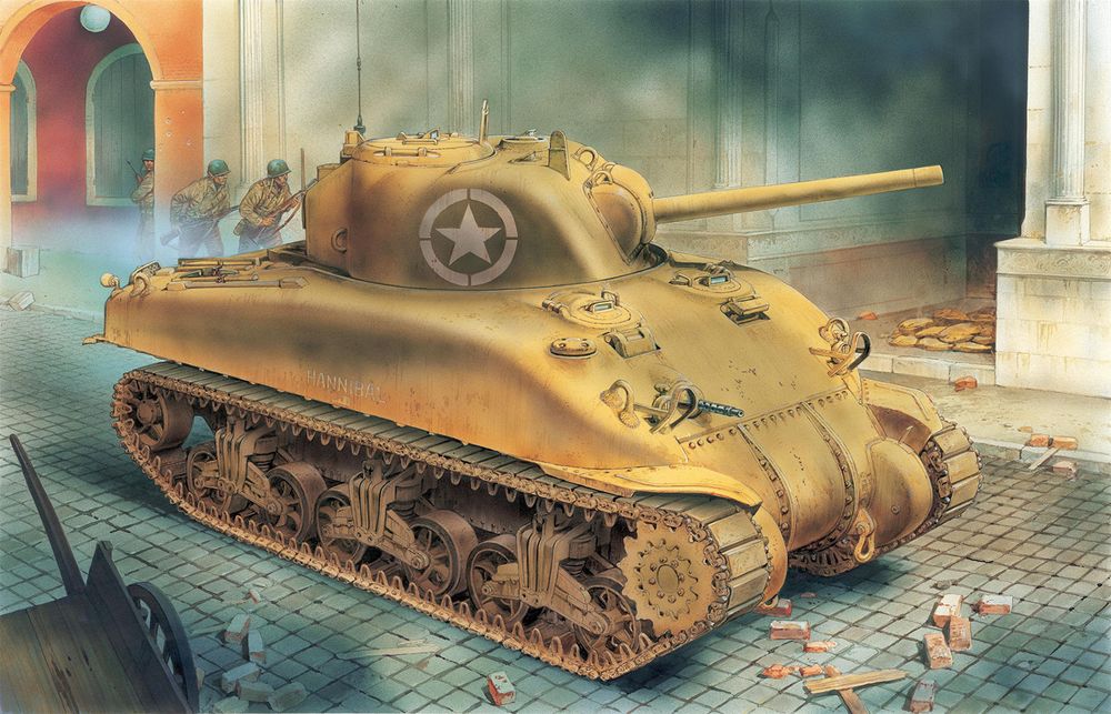 ɥ饴 1/35 WW.II ꥫ M4A1 㡼ޥ DVľХ w/ޥåȥå - ɥĤ