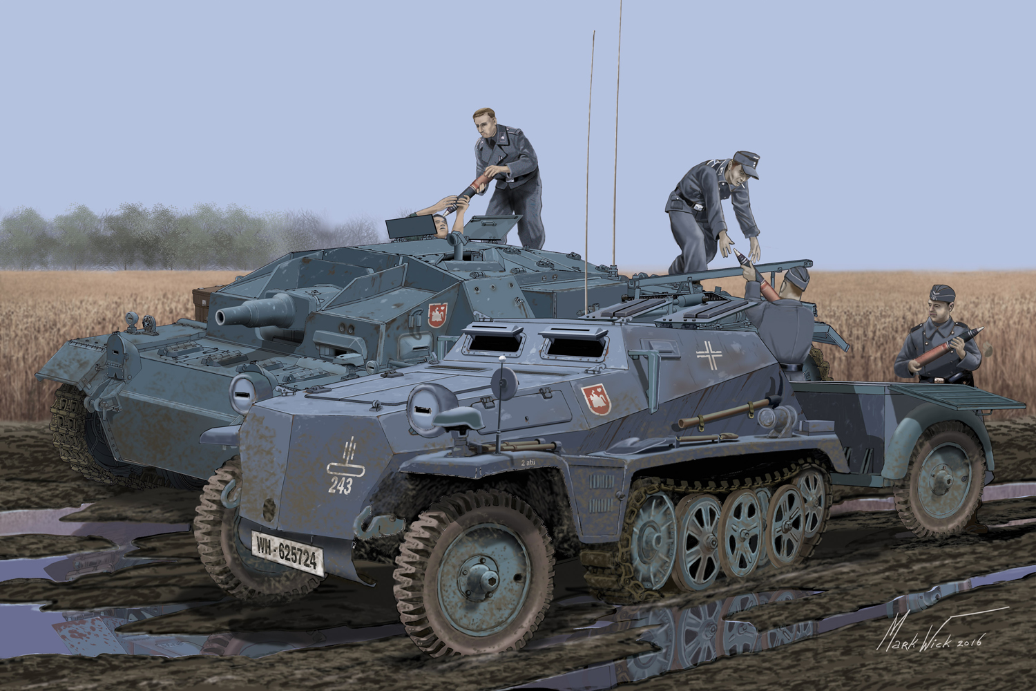 ドラゴン 1/35 WW.II ドイツ軍 Sd.Kfz.252 軽装甲弾薬運搬車 w