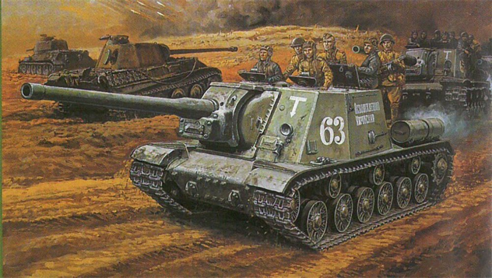1/35 WW．II ソビエト軍 JSU-122vsドイツ軍対戦車兵 [DR6787