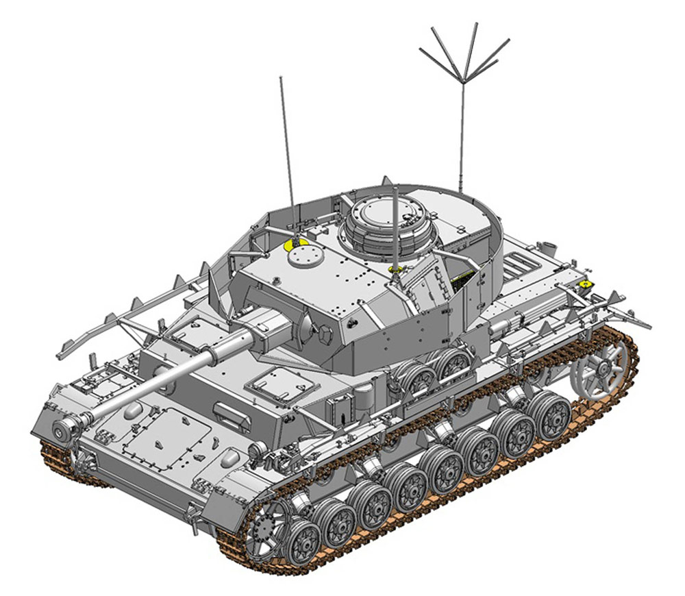 塗装完成品] IV号J型 指揮・観測戦車 1/35 / ドイツ / 追加工作