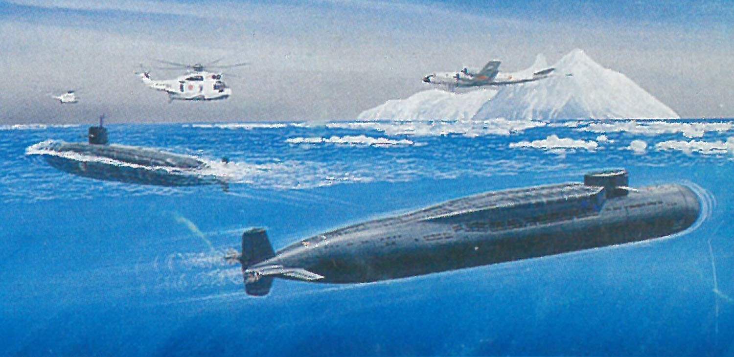 1/700 潜水艦 海上自衛隊ゆうしお vs ソビエト デルタIII - ウインドウを閉じる