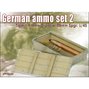 WW II German ammo set2 Tiger I Ammo Crate w/88mm Spgr.L/45