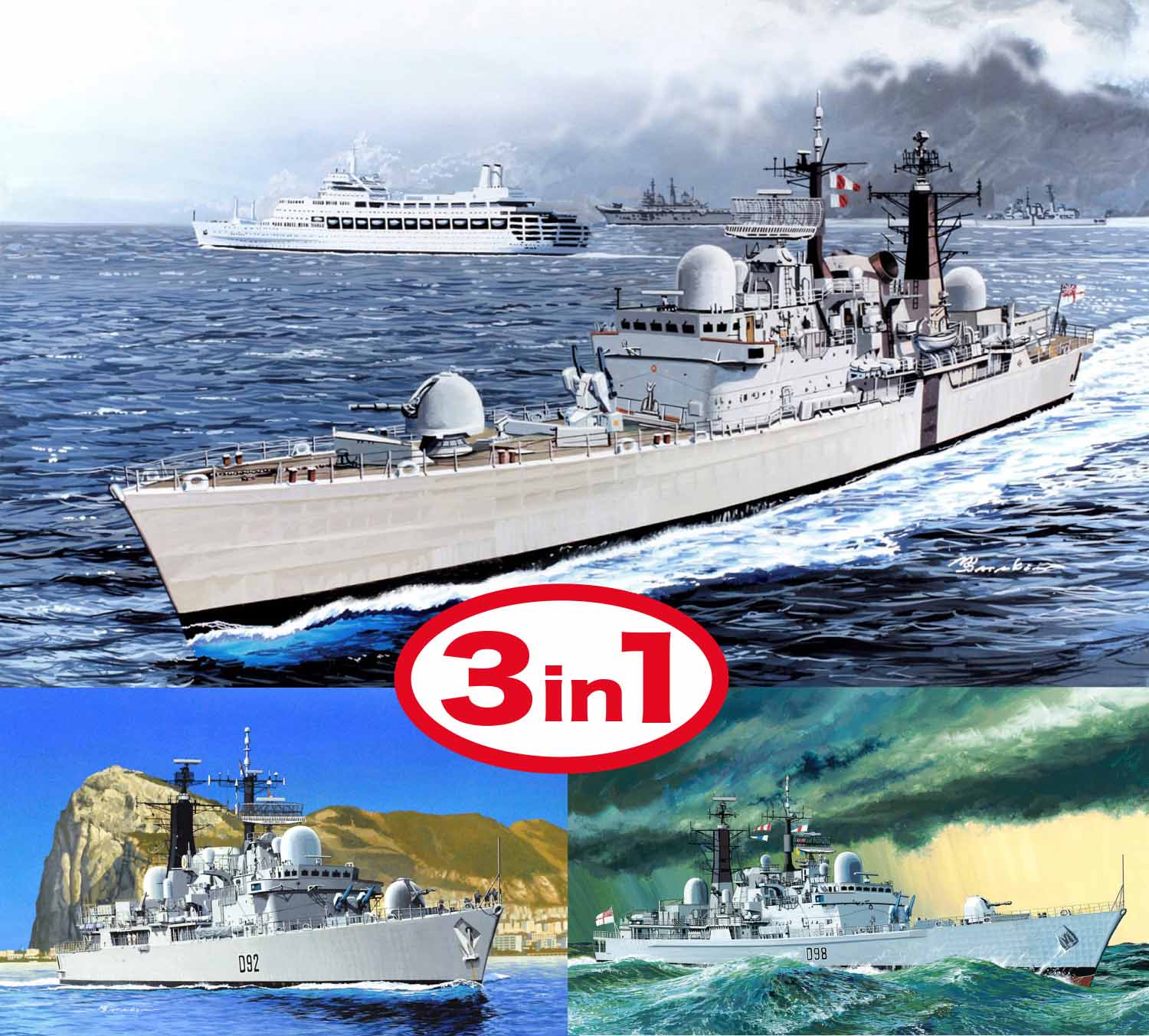 1/700 ꥹ H.M.S. 42 Хå123 (3in1) - ɥĤ