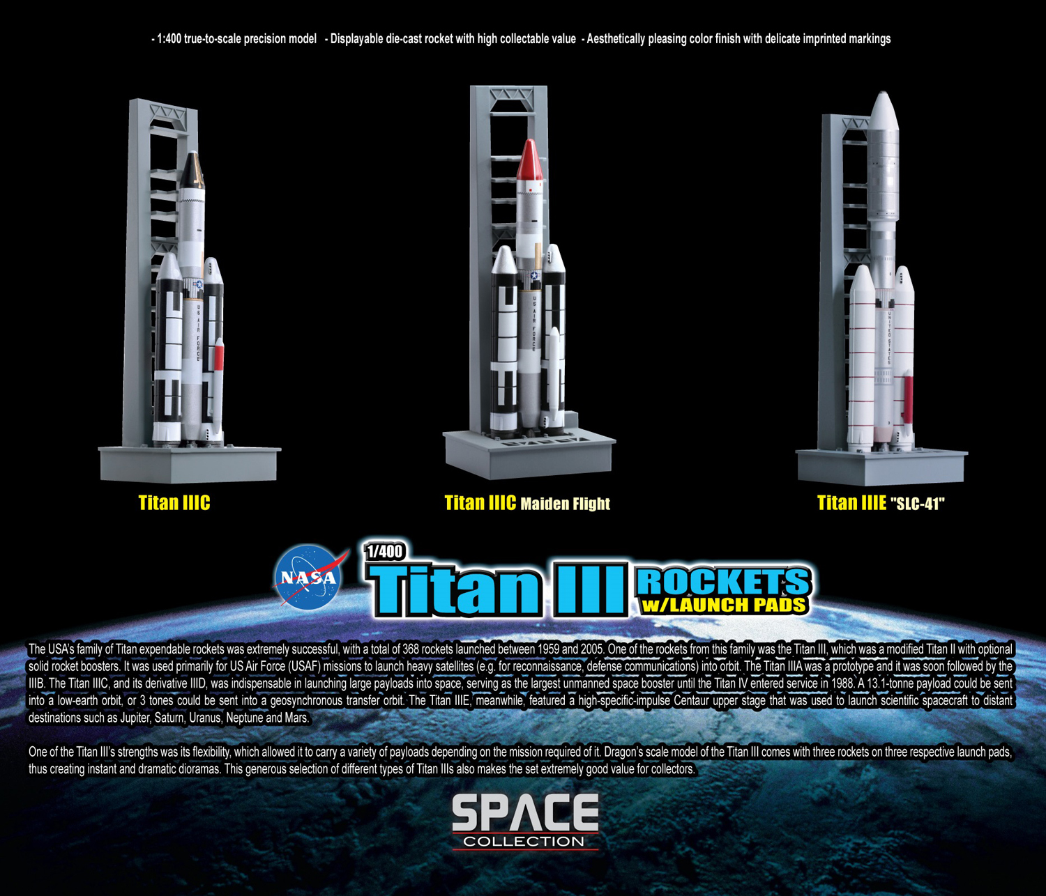 スペースドラゴンウイングス 1/400 タイタンIII ロケットファミリー 3