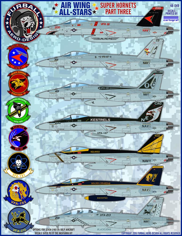 1/48 アメリカ海軍 F/A-18E/F スーパーホーネット エアウイング 