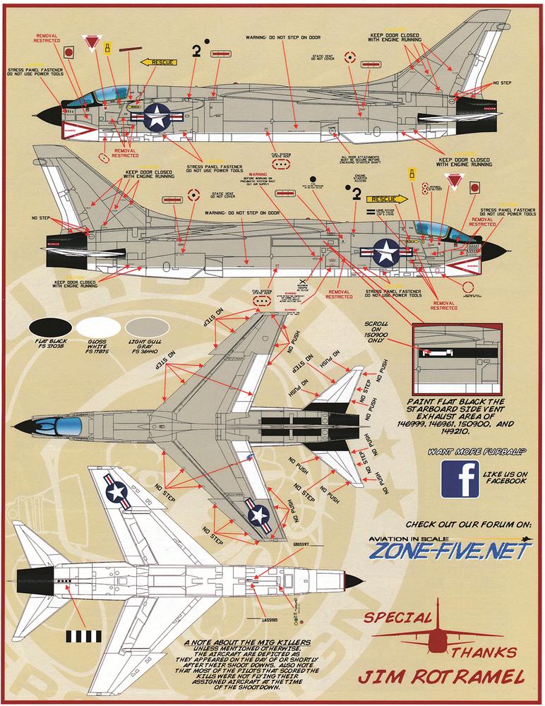 ファーボールエアロデザイン 1/72 アメリカ海軍 F-8 クルセイダー ミグマスターズ ベトナム戦争 - ウインドウを閉じる