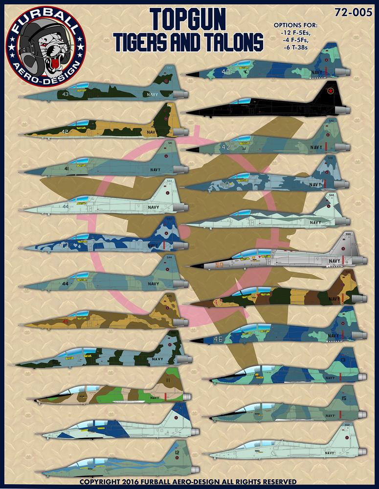 FURBALL AERODESIGN 1/72 F-5E/F/T-38 TOPGUN TIGER&TOPGUN TALON