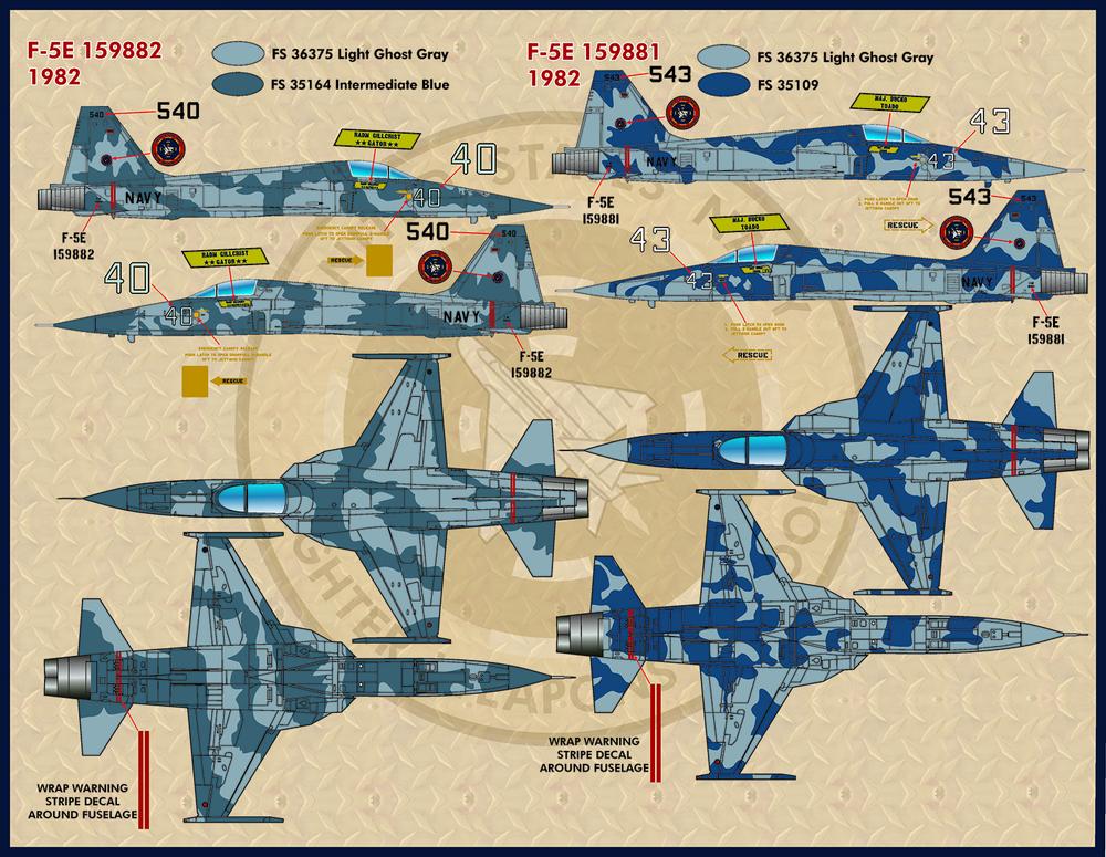 FURBALL AERODESIGN 1/72 F-5E/F/T-38 TOPGUN TIGER&TOPGUN TALON