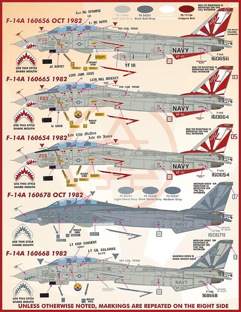 1/72 ꥫ F-14Aȥ७å VF-111ʡ 󥽥 - ɥĤ