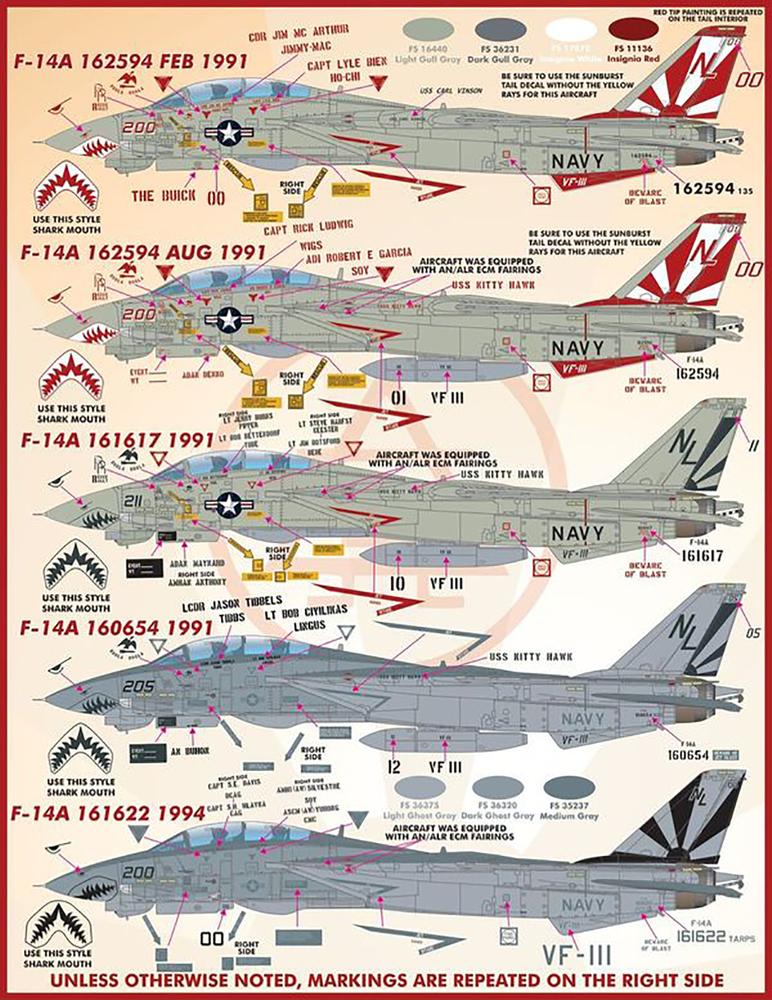 1/72 ꥫ F-14Aȥ७å VF-111ʡ 󥽥