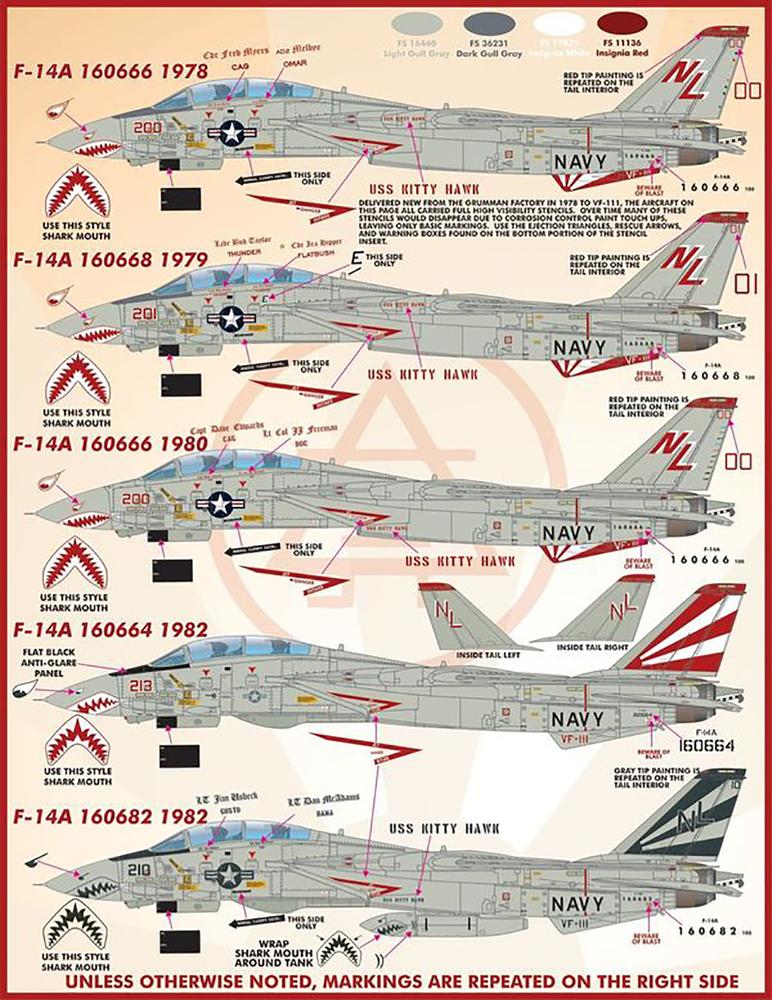 1/72 ꥫ F-14Aȥ७å VF-111ʡ 󥽥 - ɥĤ