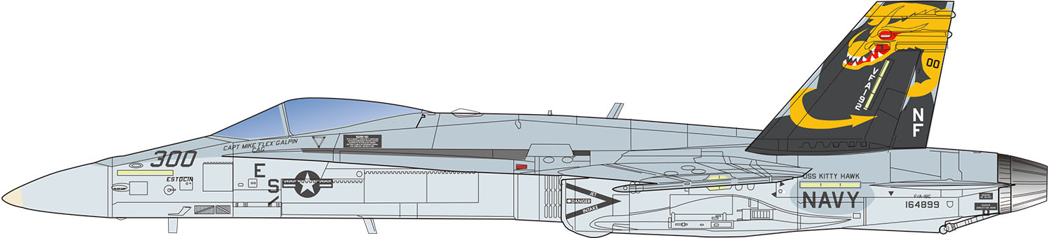 PLATZ 1/144 US Navy F/A-18C Hornet "Golden Dragons" (2 Kits Set)