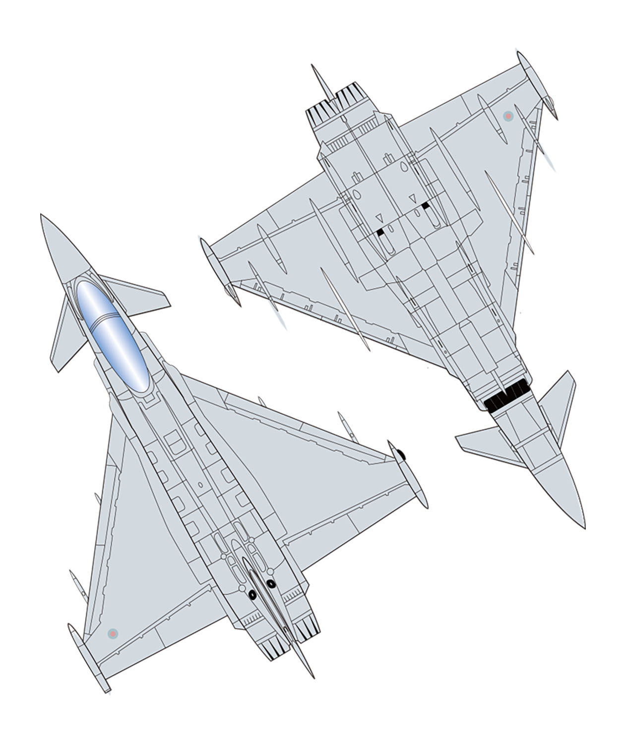 PLATZ 1/144 Eurofighter Typhoon (2 kits in one box)