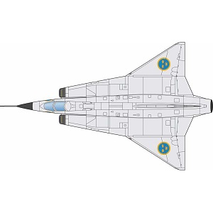 PLATZ 1/144 J35F DRAKEN (2 kits)