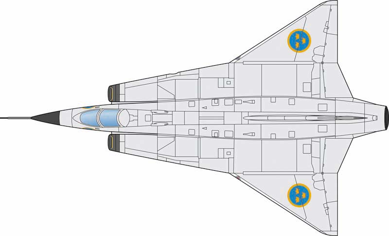 PLATZ 1/144 J35F DRAKEN (2 kits)