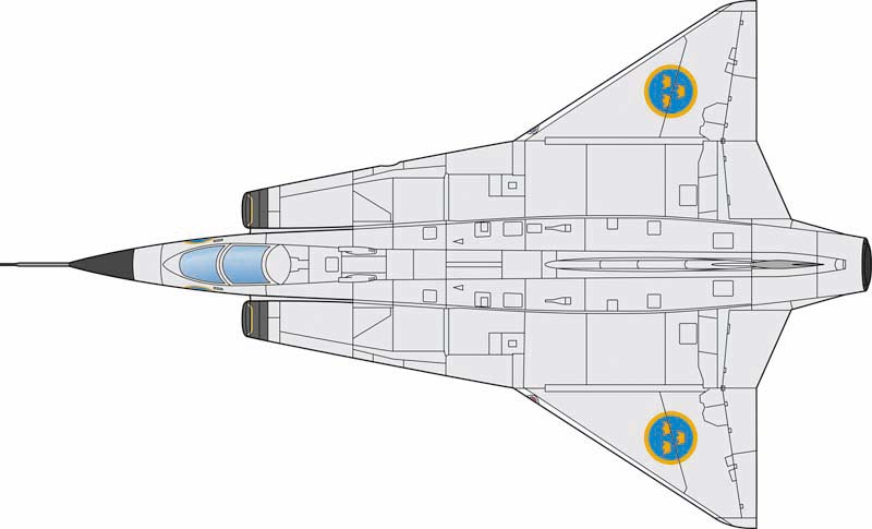 PLATZ 1/144 J35F DRAKEN (2 kits)