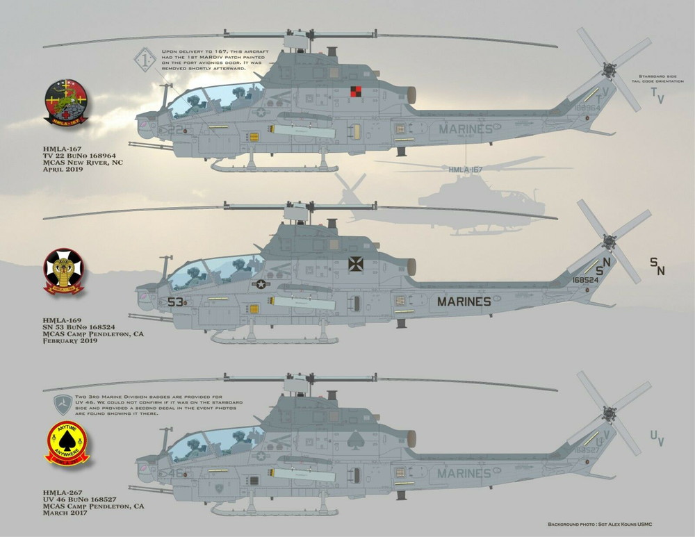 グリーン・ホワイト系 完成品♪ 米海兵隊第2海兵航空団 HML/A-167