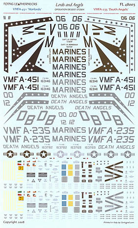 1/48 Lords and Angels VMFA-451 and VMFA-235 Ope Desert Storm