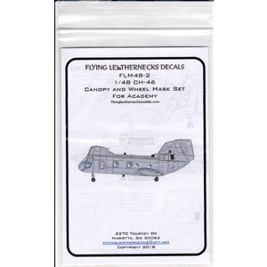 フライングレザーネックス 1/48 CH-46E シーナイト用 キャノピー&ホイール マスキングシール