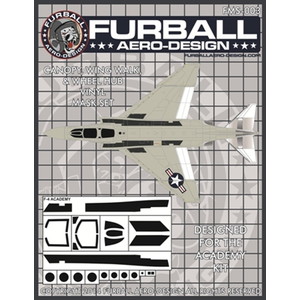ファーボールエアロデザイン 1/48 F-4 キャノピー,ホイールハブ& ウイングウォーク用マスクセット