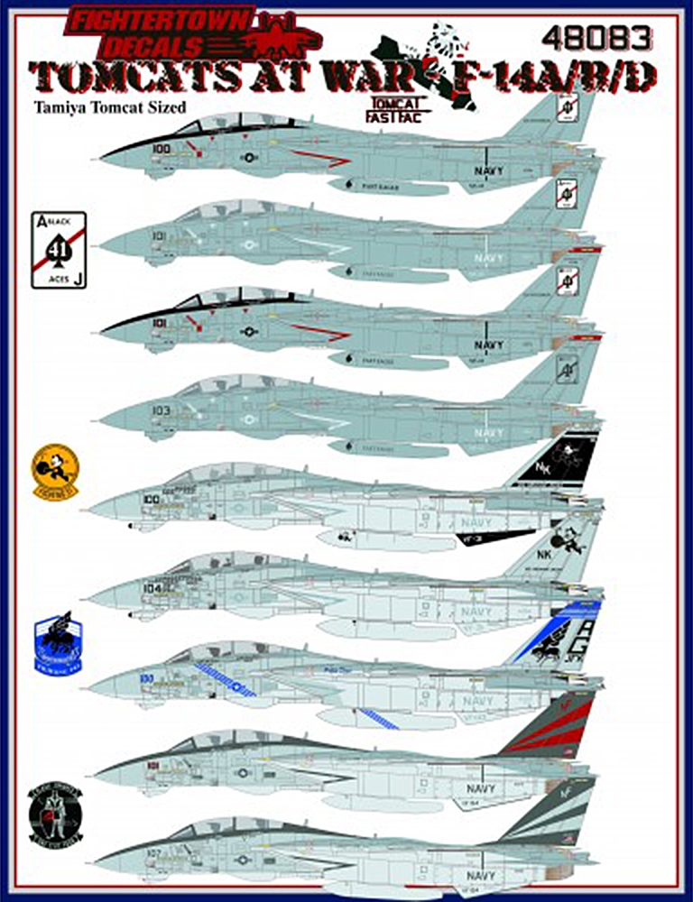 ファイタータウンデカール 1/48 アメリカ海軍 F-14A/B/D トム