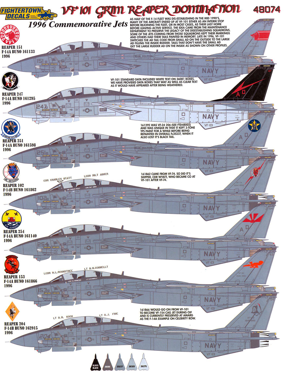 եǥ롡1/48 ꥫ F-14A/B/Dȥ७å VF-101 ࡦ꡼ѡ ǥ