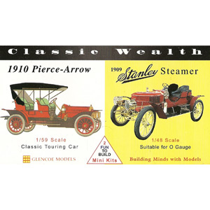 グレンコモデル 1/59 1910年型ピアスアロー & 1/48 1909年型スタンレー・スティーマー