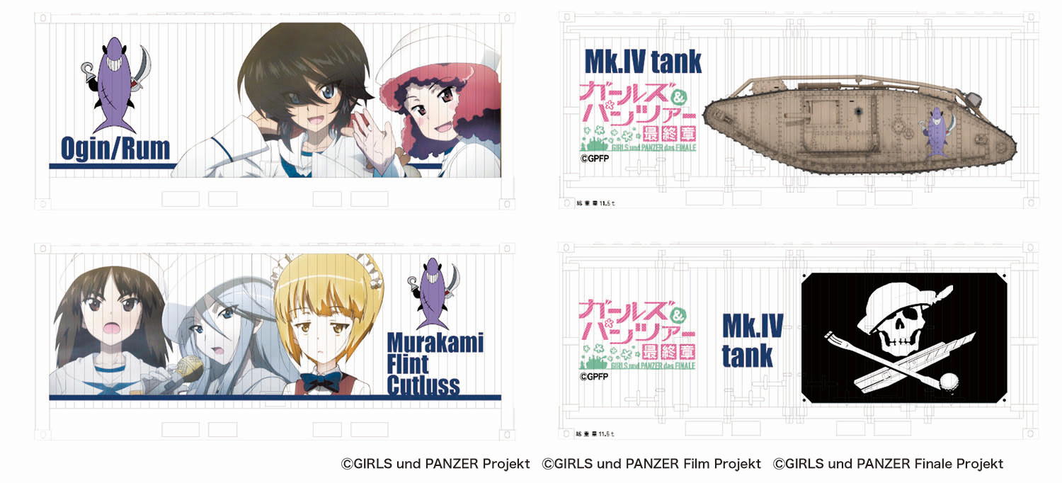 N Scale Mini Container (20ft) with Girls und Panzer Character