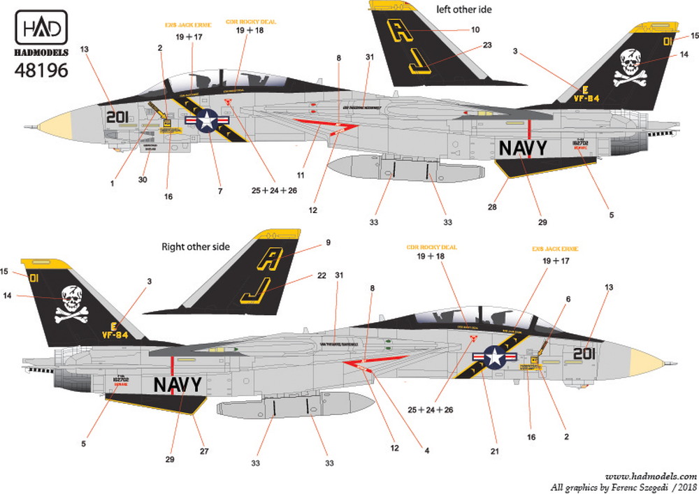 HADǥ 1/48 Ƴ F-14Aȥ७å VF-84꡼㡼 201 ɥ롼٥ ǥ - ɥĤ