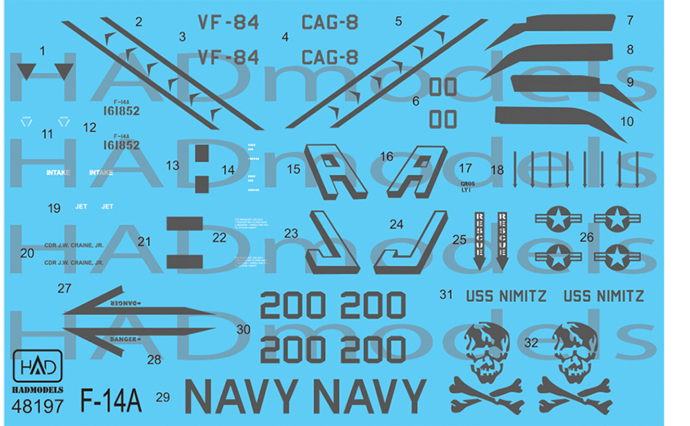 HADǥ 1/48 ꥫ F-14Aȥ७å VF-84 ꡼㡼 200 ӥǥ