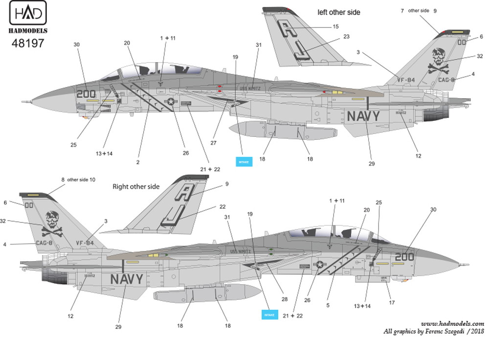 HADǥ 1/48 ꥫ F-14Aȥ७å VF-84 ꡼㡼 200 ӥǥ - ɥĤ