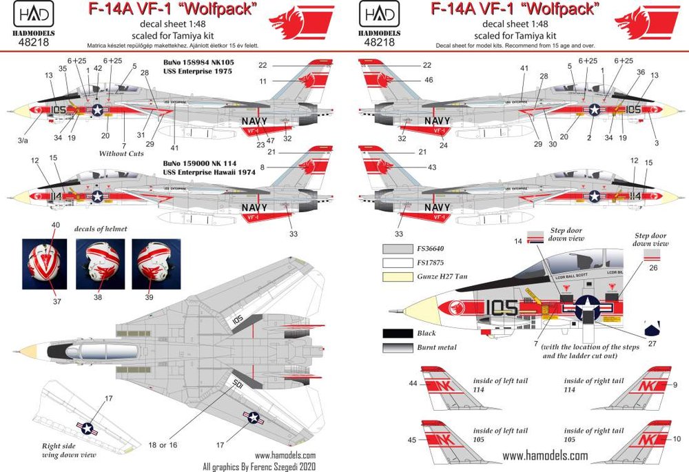 HADǥ1/48 ꥫ F-14A VF-1 եѥå ǥ - ɥĤ