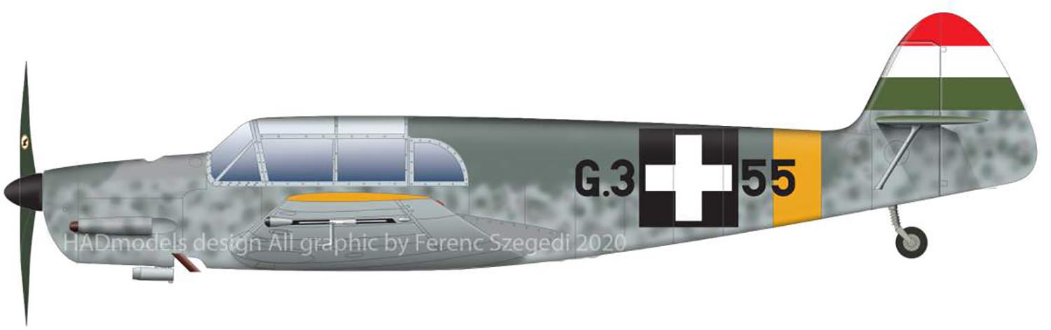 1/48 WWII ハンガリー空軍 メッサーシュミット Bf-108 タイフーン デカール