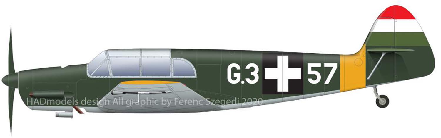 1/48 WWII ハンガリー空軍 メッサーシュミット Bf-108 タイフーン デカール