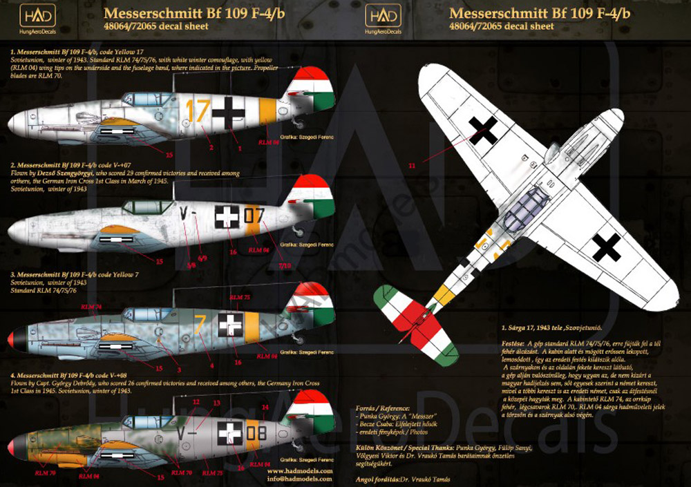 HADǥ 1/72 WW.II ϥ󥬥꡼ Bf 109 F-4/b ǥ