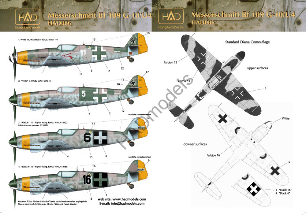 HADǥ 1/72 WW.II åߥå Bf109 G-10/U-4 ϥ󥬥꡼/ɥĶǥ