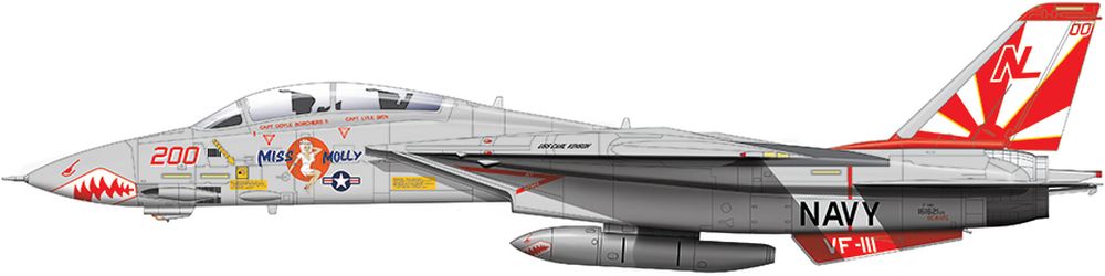 HADǥ 1/72 ꥫ F-14A ȥ७å VF-111 ʡ Miss Mollyѥǥ