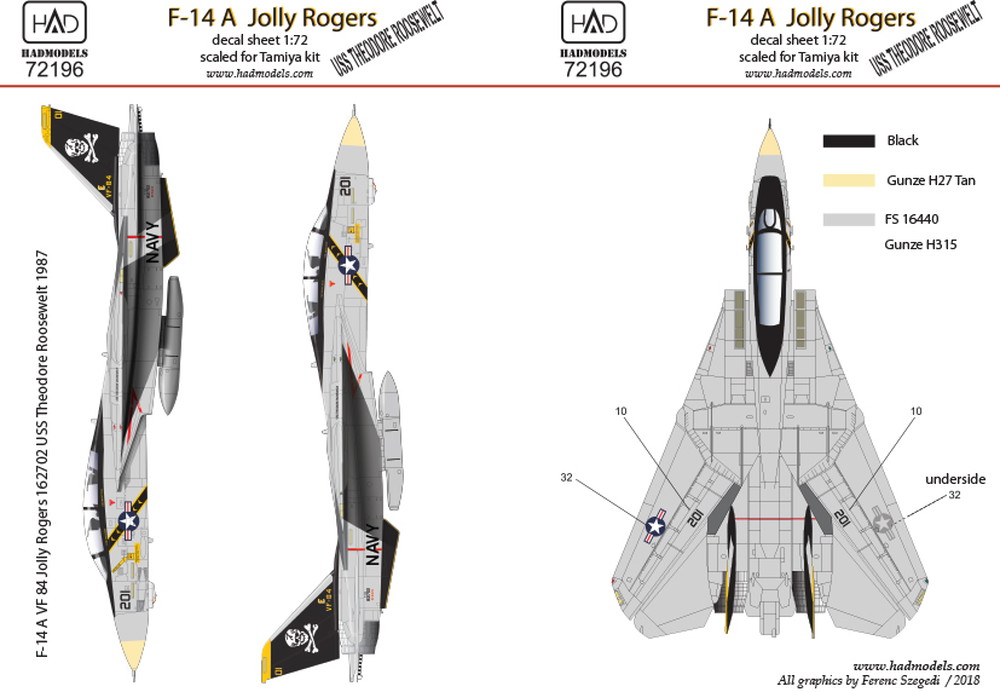 HADǥ 1/72 ꥫ F-14Aȥ७å VF-84 ꡼㡼 201 ǥ - ɥĤ