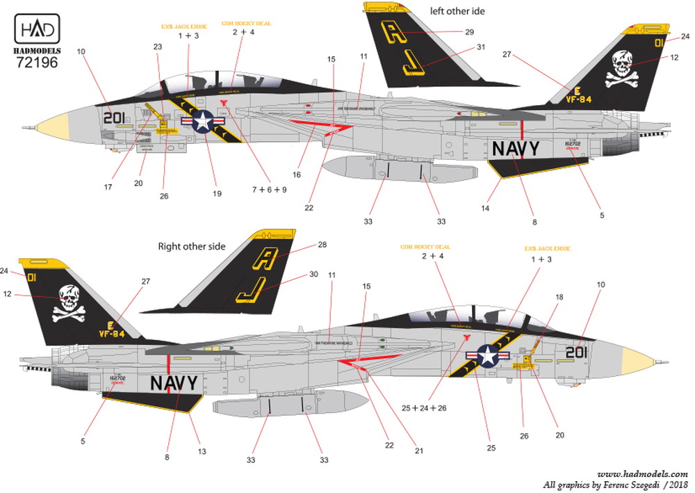 HADǥ 1/72 ꥫ F-14Aȥ७å VF-84 ꡼㡼 201 ǥ - ɥĤ