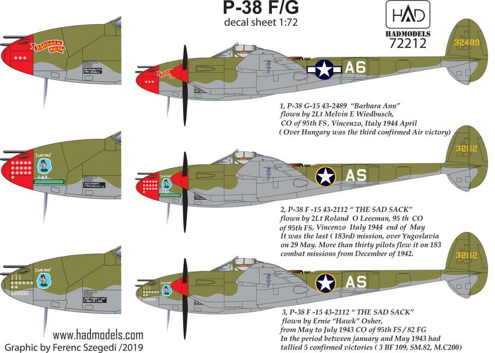 HADǥ1/72 WW.II ꥫ P-38F/G 衼å ǥ