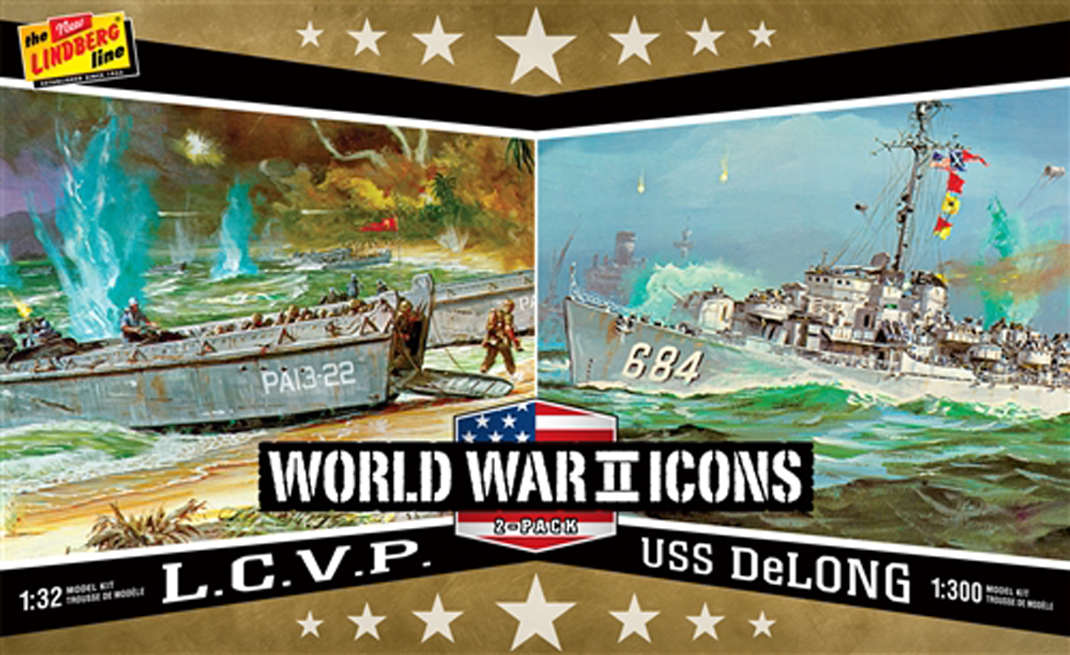 ɥС WW.II ꥫ 1/32 Φѽ L.C.V.P.& 1/300 U.S.S.ǡ