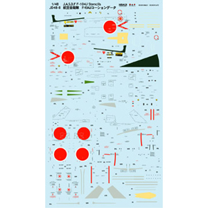 PLATZ 1/48 JASDF F-104J Stencils Decal