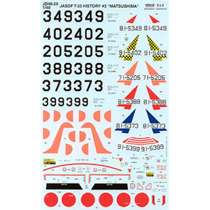 PLATZ 1/48 JASDF T-33 HISTORY #3 Decal