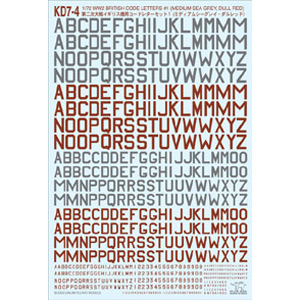 UNLIMITED AIR MODELS 1/72 WWII BRITISH CODE LETTER1 (REDGRAY)