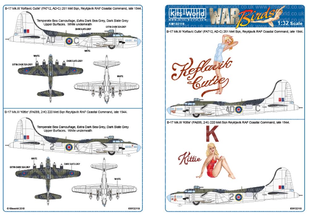 åĥ1/32 WW.IIѶB-17Mk.III Keflavic Cutie&Kittie Ρȵǥ