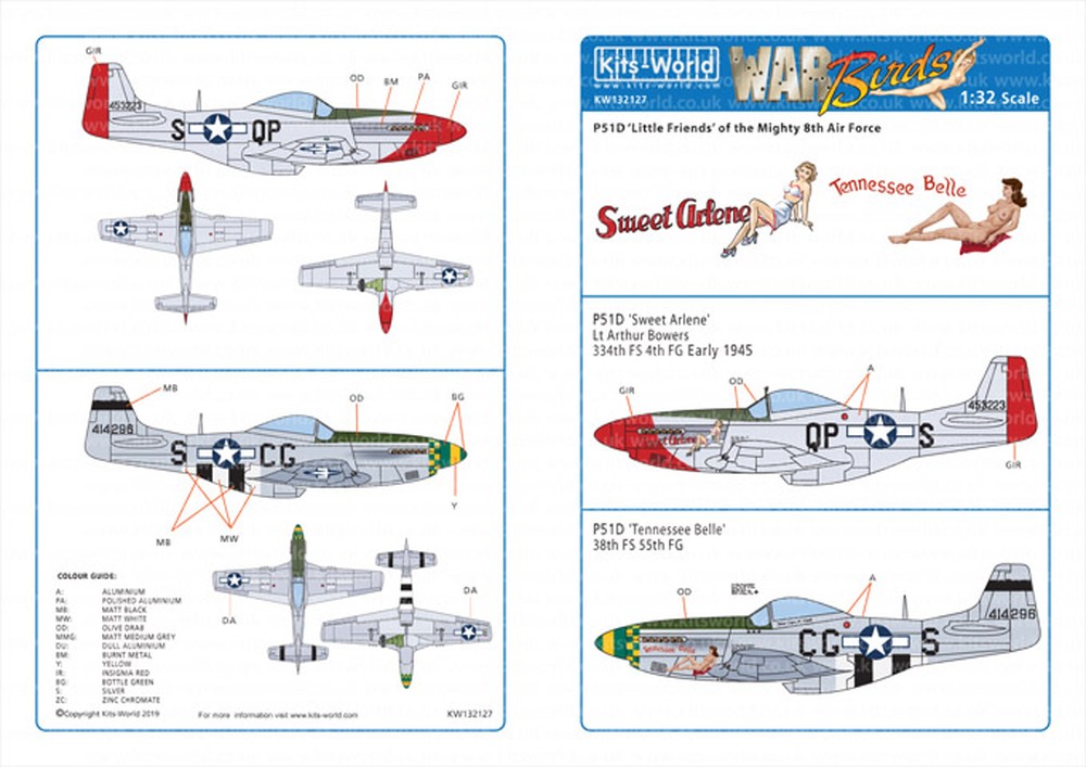 åĥ 1/32WW.IIꥫP-51Dޥ'Sweet Arlene'&'Tennessee Belle' - ɥĤ