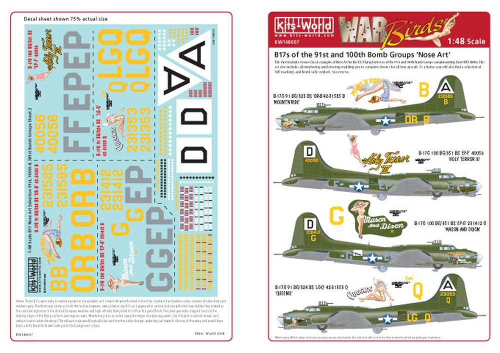 åĥ 1/48 WW.II B-17 Mount N Ride & Holy Terror III